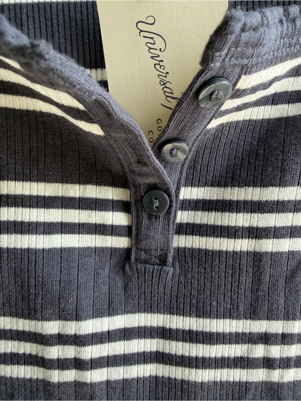 Universal Thread Navy & White Striped Ribbed Tank - Picture 3 of 4